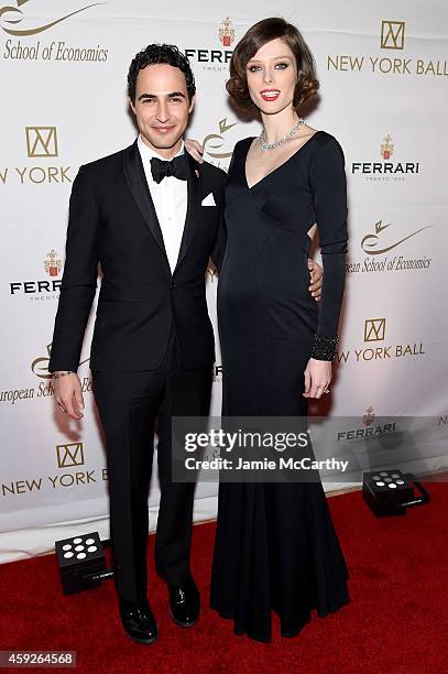 Fashion Designer Zac Posen and Coco Roca attend The New York Ball: The 20th Anniversary Benefit for The European School of Economics at Trump Tower...