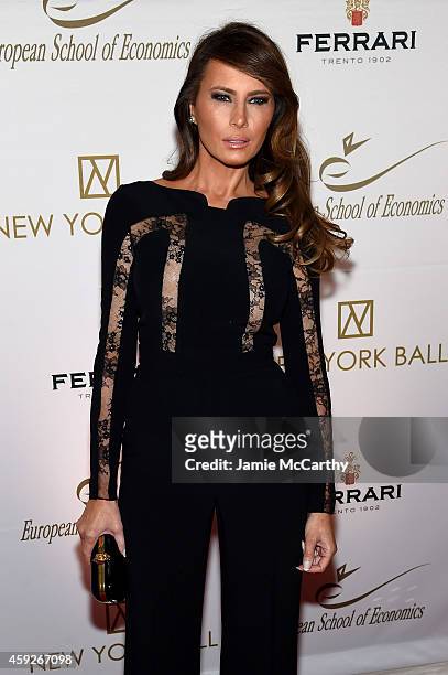 Melania Trump attends The New York Ball: The 20th Anniversary Benefit For The European School Of Economics at Trump Tower on November 19, 2014 in New...