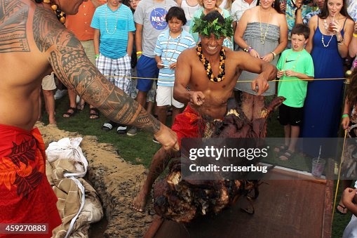 Kālua Pig Being Pulled From Underground Oven Kālua Pig Being Pulled From Underground Oven
