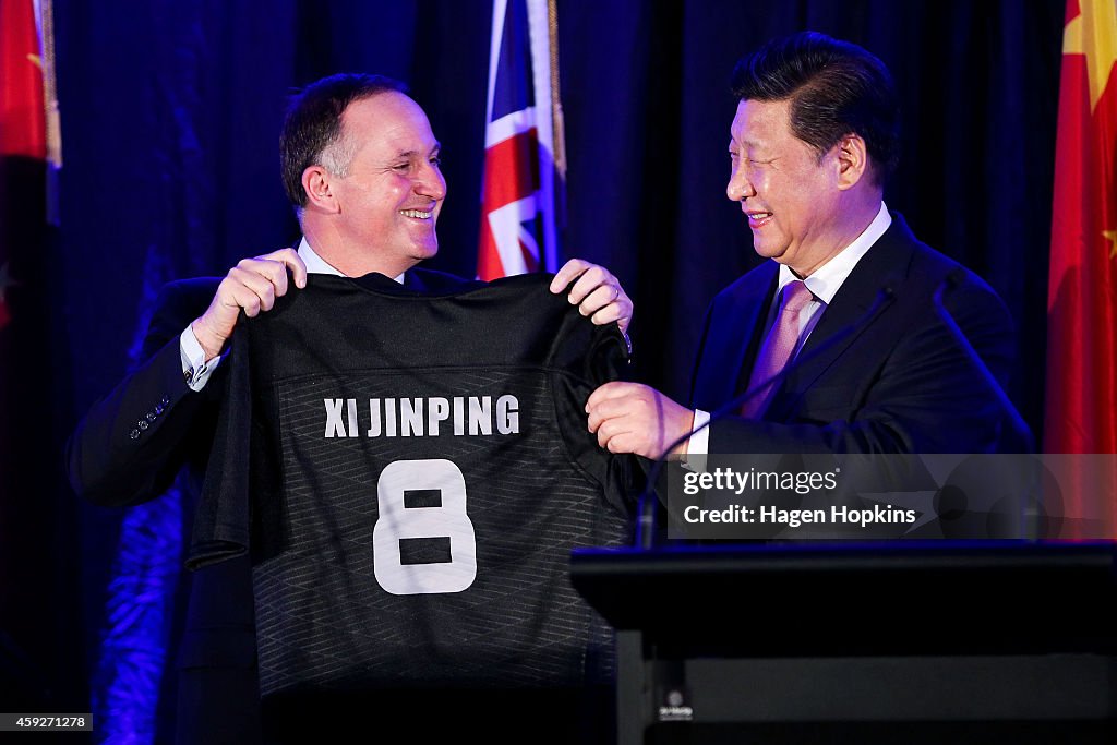 President Xi Jinping Of China Arrives In Wellington