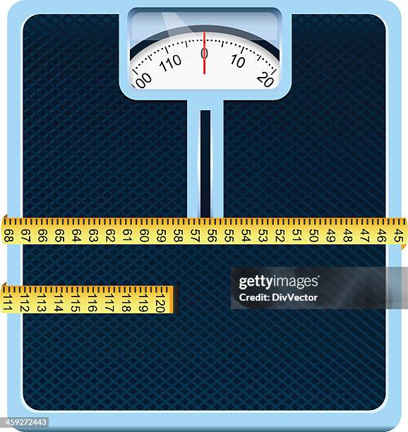 bathroom scale - inch stock illustrations