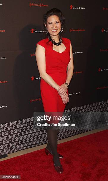 New York Times pulitzer prize winning journalist Sheryl WuDunn attends the 2nd annual Save the Children Illumination Gala at the Plaza Hotel on...
