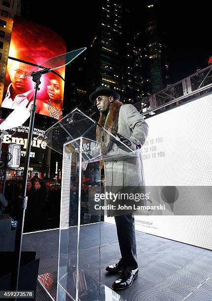 Sean 'Diddy' Combs attends Sean Diddy Combs "Step Into The Circle" Times Square Takeover at Times Square on November 19, 2014 in New York City.