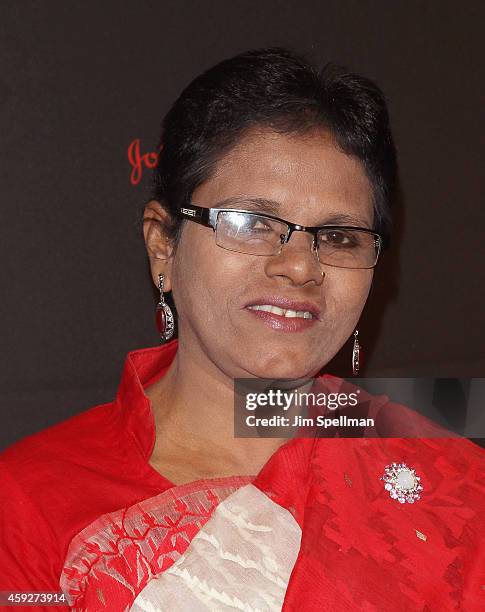 Global Child Service Award Honoree Aziza Begum attends the 2nd annual Save the Children Illumination Gala at the Plaza Hotel on November 19, 2014 in...