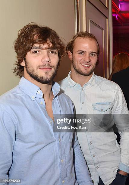 Judokas Adrien Bourguignon and Ugo Legrand attend the 'All4Kids' PL4Y International Launch Party At The Shangri-la Hotel on November 19, 2014 in...