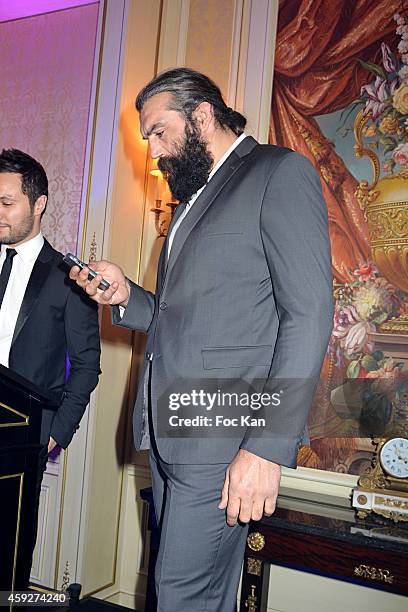 Sebastien Chabal attends the 'All4Kids' PL4Y International Launch Party At The Shangri-la Hotel on November 19, 2014 in Paris, France.