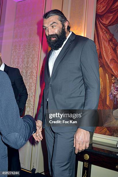 Sebastien Chabal attends the 'All4Kids' PL4Y International Launch Party At The Shangri-la Hotel on November 19, 2014 in Paris, France.