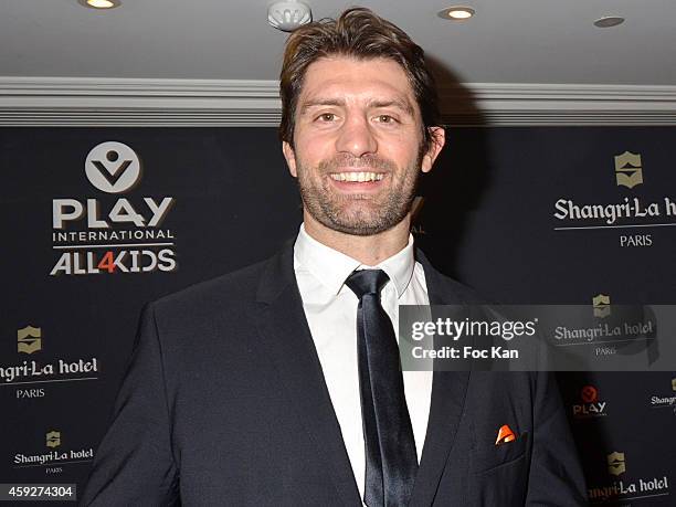 Rugby player Pierre Rabadan attends the 'All4Kids' PL4Y International Launch Party At The Shangri-la Hotel on November 19, 2014 in Paris, France.