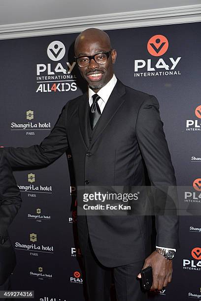 Sylvere-Henry Cisse from Canal Plus TV attends the 'All4Kids' PL4Y International Launch Party At The Shangri-la Hotel on November 19, 2014 in Paris,...