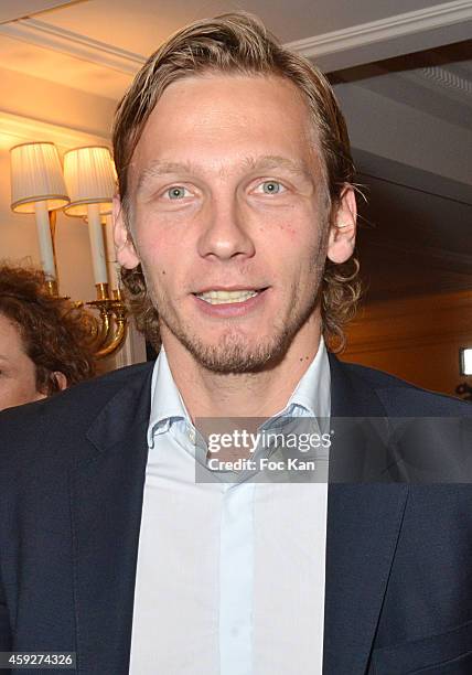 Football player Clement Chantome attends the 'All4Kids' PL4Y International Launch Party At The Shangri-la Hotel on November 19, 2014 in Paris, France.