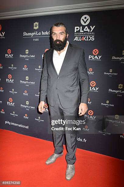 Rugby player Sebastien Chabal attends the 'All4Kids' PL4Y International Launch Party At The Shangri-la Hotel on November 19, 2014 in Paris, France.