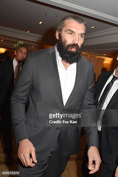 Sebastien Chabal attends the 'All4Kids' PL4Y International Launch Party At The Shangri-la Hotel on November 19, 2014 in Paris, France.