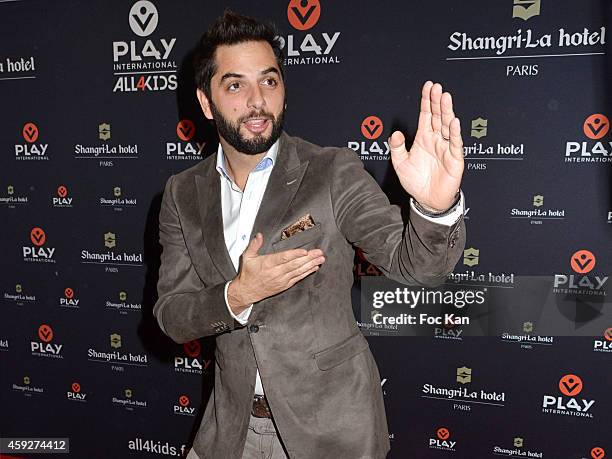 Canal Plus journalist Diego Bunuel from Les Nouveaux Explorateurs attends the 'All4Kids' PL4Y International Launch Party At The Shangri-la Hotel on...