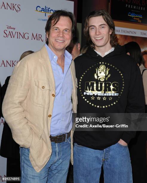 Actor Bill Paxton and son James Paxton attend the premiere of 'Saving Mr. Banks' at Walt Disney Studios on December 9, 2013 in Burbank, California.