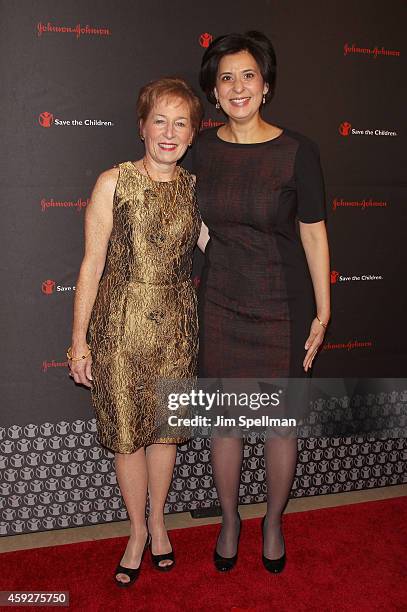 Honorees Susan Scribner Mirza and Tasneem Ghogawala attend the 2nd annual Save the Children Illumination Gala at the Plaza Hotel on November 19, 2014...