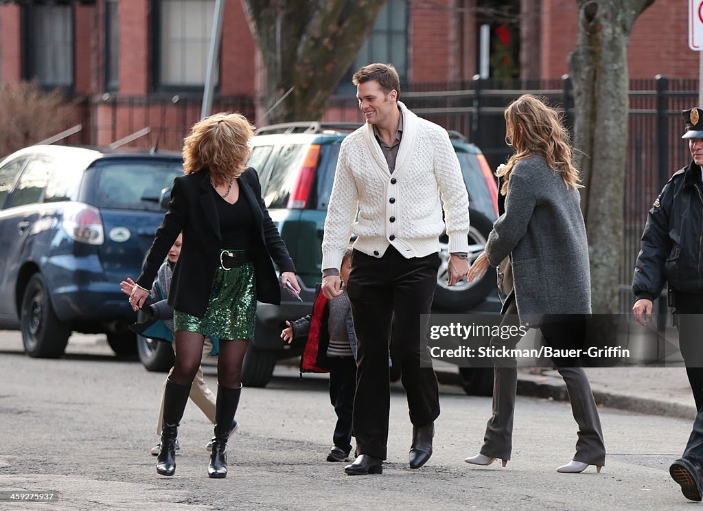 Celebrity Sightings In Boston - December 24, 2013