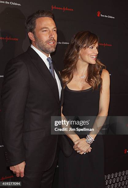 Actors Ben Affleck and Jennifer Garner attend the 2nd annual Save the Children Illumination Gala at the Plaza Hotel on November 19, 2014 in New York...