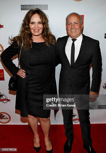 Catherine Bach and Peter Repovich attending the 13th Annual LAPD PPL Eagle & Badge Foundation Gala at the Hyatt Regency Century Plaza on November 19,...