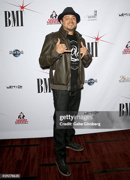 Singer Andy Vargas attends BMI & Naked Monkey Entertainment "Write On Vegas" at Hard Rock Live Las Vegas on November 19, 2014 in Las Vegas, Nevada.