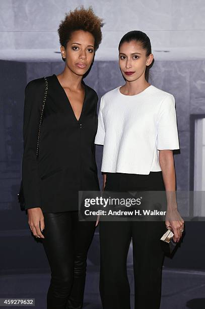 Fashion designers Carly Cushnie and Michelle Ochs attend the 2014 Whitney Studio Party presented by Louis Vuitton at Breuer Building on November 19,...