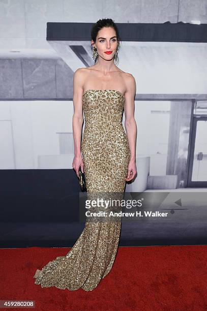 Model Hilary Rhoda attends the 2014 Whitney Gala presented by Louis Vuitton at The Breuer Building on November 19, 2014 in New York City.