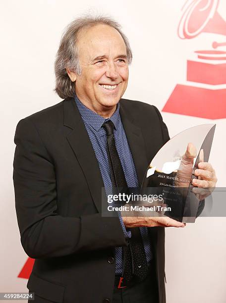 Joan Manuel Serrat arrives at the 2014 Person of the Year honoring him held at The Mandalay Bay Resort and Casino at the Events Center on November...