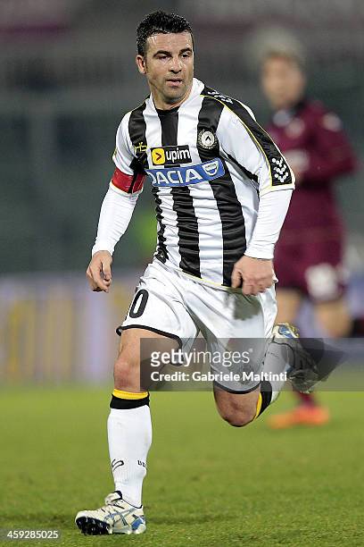 Antonio Di Natale of Udinese Calcio in action during the Serie A match between AS Livorno Calcio and Udinese Calcio at Stadio Armando Picchi on...