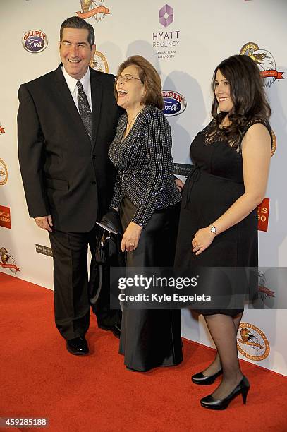 Los Angeles Police Commissioner Alan Skobin and family arrive at the 2014 Eagle & Badge Foundation Gala at the Hyatt Regency Century Plaza on...