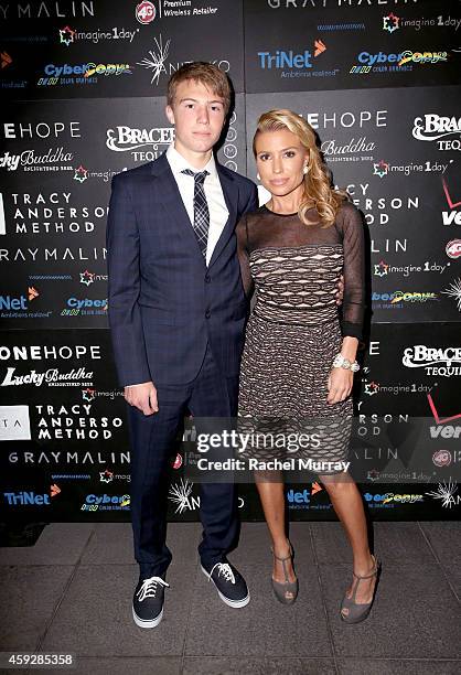 Imagine1day Leadership Awards Honoree Tracy Anderson and son Sam Anderson attend imagine1day Annual Gala Honoring Tracy Anderson at SLS Hotel at...