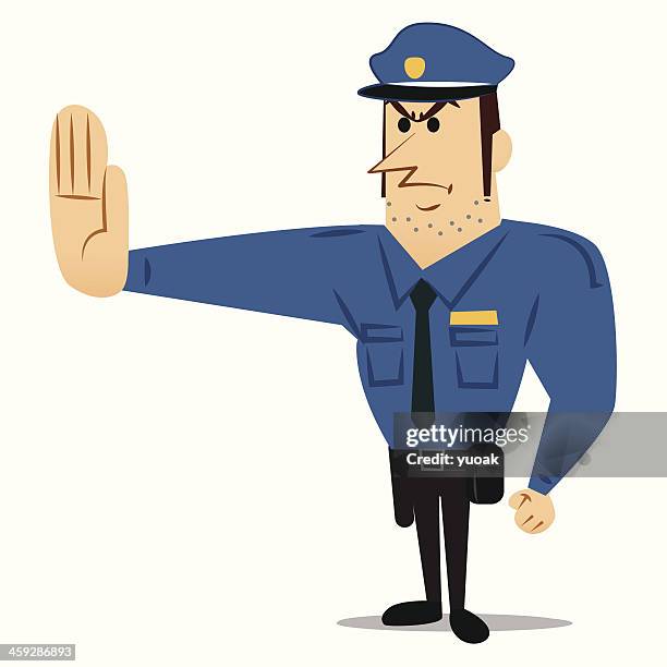 polizist hand halten - datenschutz grundverordnung stock-grafiken, -clipart, -cartoons und -symbole