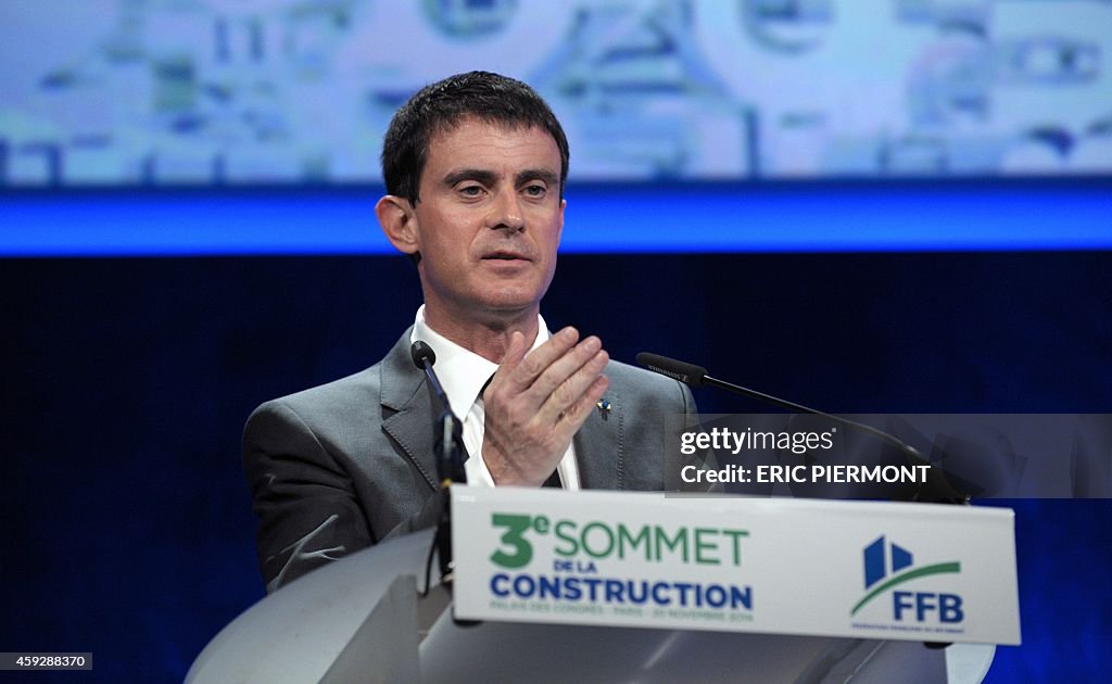 FRANCE-BUSINESS-CONSTRUCTION-SUMMIT-VALLS