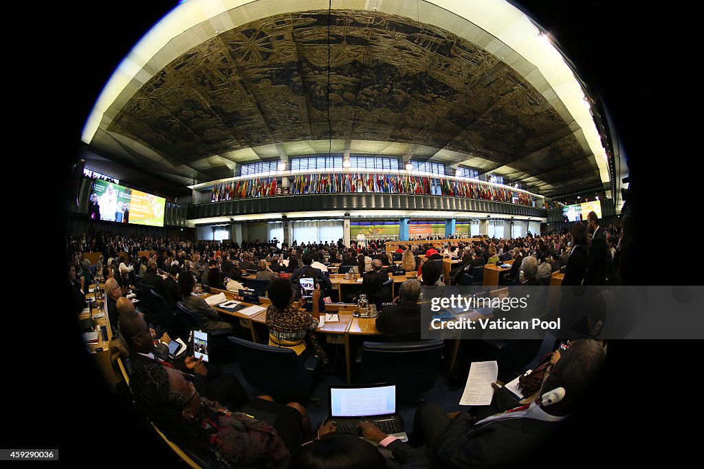 Pope Francis Addresses UN Food Summit In Rome