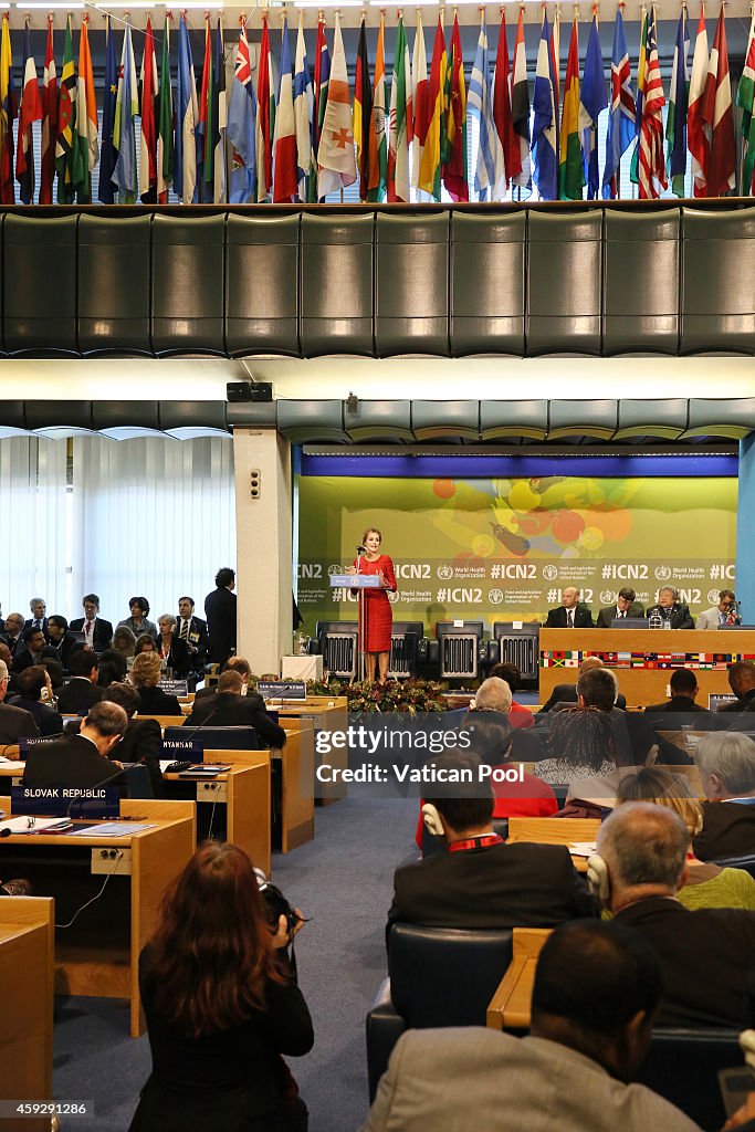 Pope Francis Addresses UN Food Summit In Rome