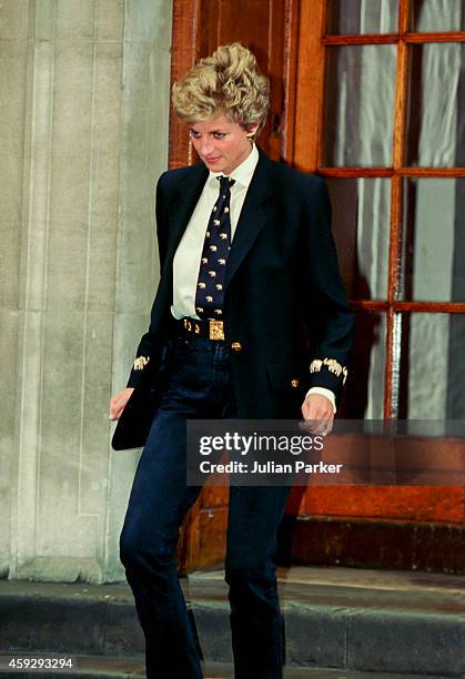 Diana, Princess of Wales visits her brother ,Charles Althrop's new baby at St Marys Hospital, Paddington, in West London, on March 15 in London,...