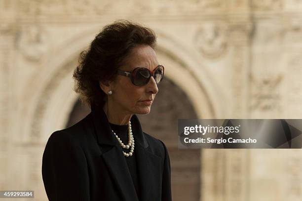 Ana Abascal, close friend of Spain's Duchess of Alba, arrives to the Town Hall on November 20, 2014 in Seville, Spain. Maria del Rosario Cayetana...