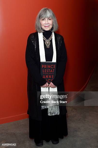 Author Anne Rice attends LiveTalks Los Angeles in conversation with Christopher Rice discussing "Prince Lestat: The Vampire Chronicles" at Moss...