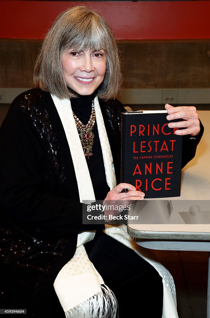 LiveTalks Los Angeles' Anne Rice In Conversation With Christopher Rice Discussing "Prince Lestat: The Vampire Chronicles"
