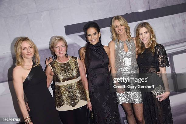 Gala Co-Chairs Anne-Cecilie Speyer, Fern Tessler, Crystal McCary, Lise Evans and Jill Bikoff attend the Whitney Museum of American Art's 2014 Gala &...