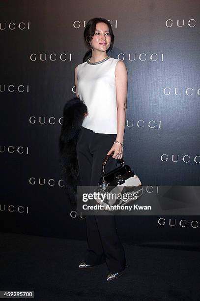 Lee Young-Ae arrives 'Gucci Celebrates Flora Knight Collection in Hong Kong with special guests James Franco and Artist Kris Knight' event at...