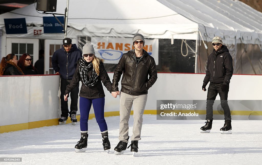 Ice skating at the McCarren Park Pool