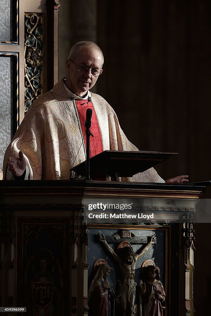 The Archbishop Of Canterbury Gives His First Christmas Day Sermon At Canterbury Cathedral