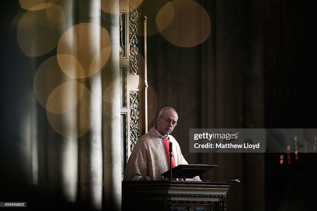 The Archbishop Of Canterbury Gives His First Christmas Day Sermon At Canterbury Cathedral