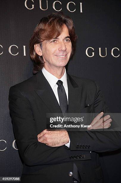 Gucci CEO Patrizio di Marco arrives 'Gucci Celebrates Flora Knight Collection in Hong Kong with special guests James Franco and Artist Kris Knight'...