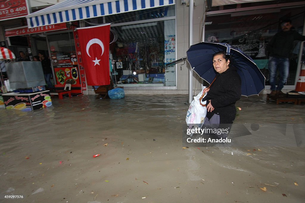 Heavy rain hits Turkey's Fethiye