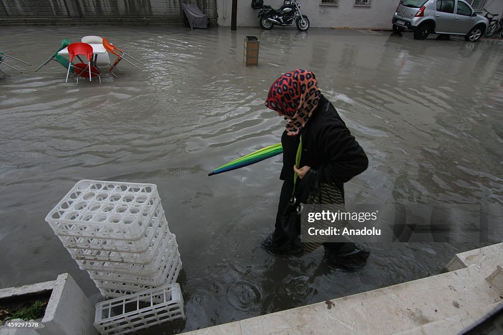 Heavy rain hits Turkey's Fethiye