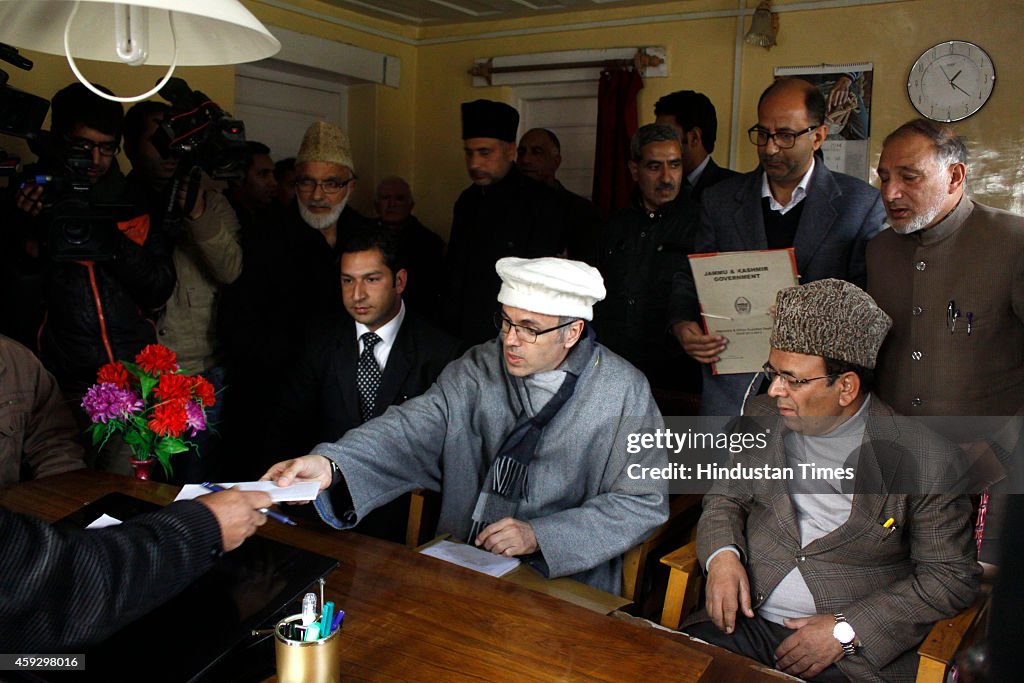 Jammu And Kashmir Chief Minister Omar Abdullah Files Papers From Beerwah