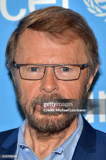 Singer Björn Ulvaeus attends the UNICEF launch of the #IMAGINE Project to celebrate the 25th Anniversary of the rights of a child at United Nations...