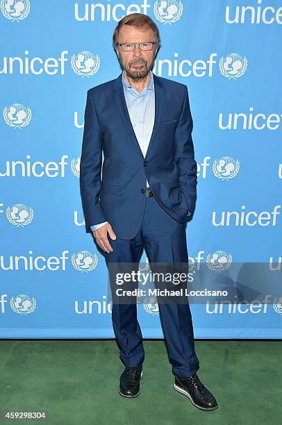 Bjorn Ulvaeus attends the UNICEF launch of the #IMAGINE Project to celebrate the 25th Anniversary of the rights of a child at United Nations on...