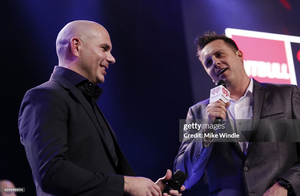 Pitbull Performs On The Honda Stage At The iHeartRadio Theater Los Angeles