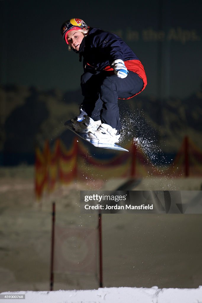 Great Britain Snowboarders Aimee Fuller and Jamie Nicholls Media Session